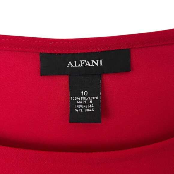 Alfani Accordion Pleated Bell 3/4 Sleeve Blouse Top (10) - Picture 9 of 11